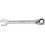 Clé mixte à cliquet, réversible, tête inclinée à 13°, réversible, Cote s/plats : 24 mm, Long. 325 mm, Angle de travail 6 °