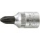 Embout de vissage 1/4'' pour vis cruciforme PH, Dimensions : PH 2, Long. 28 mm