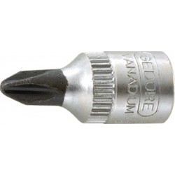 Embout de vissage 1/4'' pour vis cruciforme PH, Dimensions : PH 4, Long. 28 mm