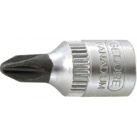 Embout de vissage 1/4'' pour vis cruciforme PH, Dimensions : PH 4, Long. 28 mm