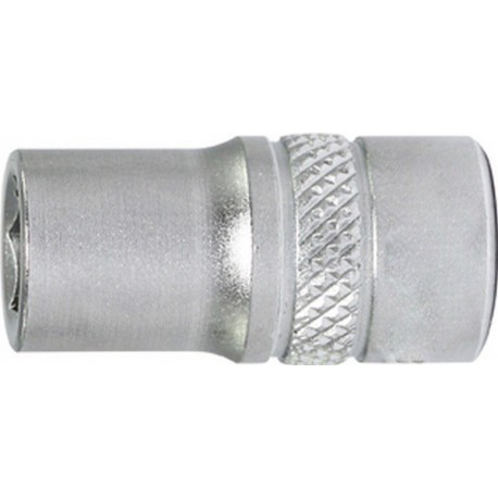 Douille 1/4'', métrique, Cote s/plats : 11 mm, Long. 25 mm