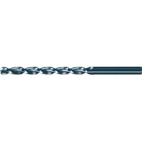 Foret hélicoïdal avec queue cylindrique longue, en acier à coupe rapide à 5 % de cobalt, type GT, DIN 340, profil rectifié, surface à chanfreins nitrurés