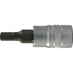 Embout de vissage 1/4'' pour vis à 6 pans femelle, Cote s/plats : 4 mm, Long. 30 mm