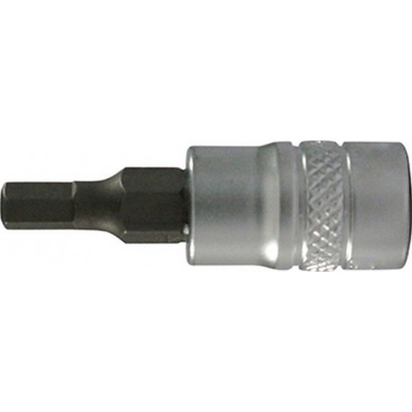 Embout de vissage 1/4'' pour vis à 6 pans femelle, Cote s/plats : 8* mm, Long. 30 mm, Modèle * Dimension non normalisée.