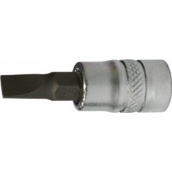 Embout de vissage 1/4'' pour vis à fente, Larg. : de la lame : 4,0 mm, Épais. : de la lame 0,7 mm, Long. 30 mm