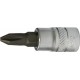 Embout de vissage 1/4'' pour vis cruciforme PH, Dimensions : PH 2, Long. 30 mm