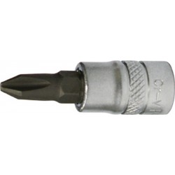 Embout de vissage 1/4'' pour vis cruciforme PH, Dimensions : PH 2, Long. 30 mm