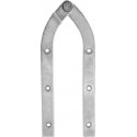 Bande ferrure 20x4x220mm chromé brillant