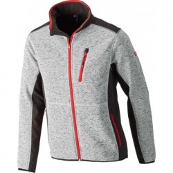 Veste,Softshell, Taille 4XL,gris brillant-rouge,FORTIS