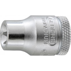 Douille 3/8'' pour vis mâle TORX®, Dimensions : E 12, Long. 28 mm, Pour vis M10