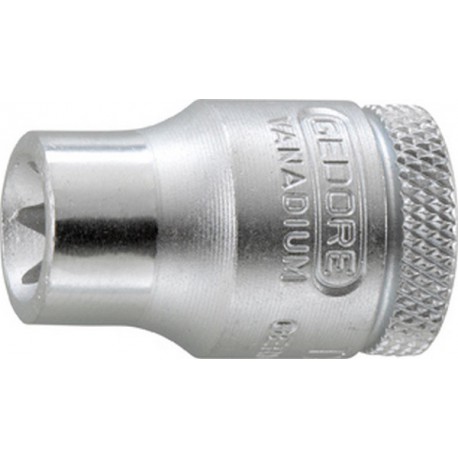 Douille 3/8'' pour vis mâle TORX®, Dimensions : E 14, Long. 28 mm, Pour vis M12