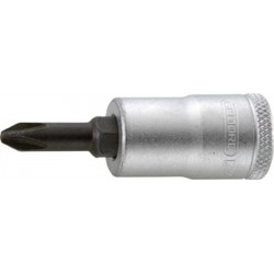Embout de vissage 3/8'' pour vis cruciforme PH, Dimensions : PH 1, Long. 55 mm