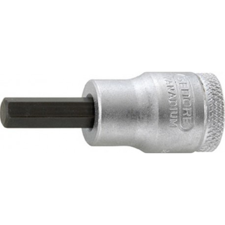 Embout de vissage 3/8'' pour vis femelle à 6 pans, Cote s/plats : 6 mm, Long. 47 mm