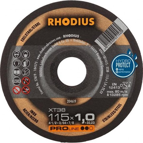 Disque de coupe XT38 115 x 1,0mm Rhodius