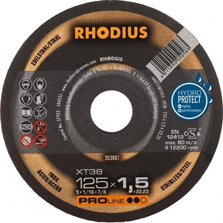 Disque de coupe XT38 125 x 1,5mm Rhodius