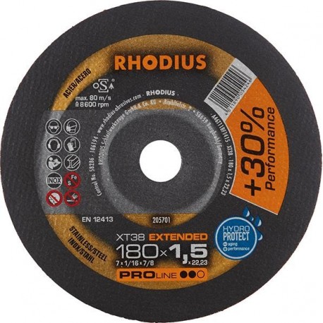Disque de coupe XT38 180 x 1,5mm Rhodius