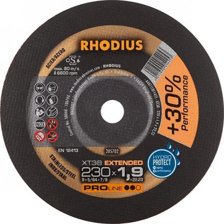 Disque de coupe XT38 230 x 1,9mm Rhodius