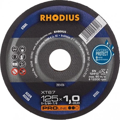 Disque de coupe XT67 125 x 1,0mm Rhodius(Par 50)