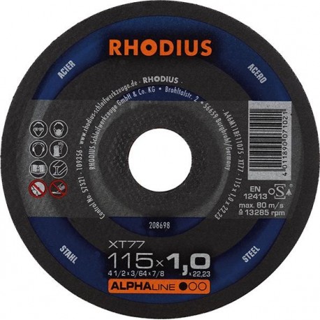 Disque de coupe XT77 115 x 1,0mm Rhodius