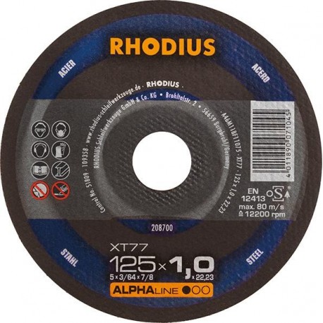 Disque de coupe XT77 125 x 1,0mm Rhodius