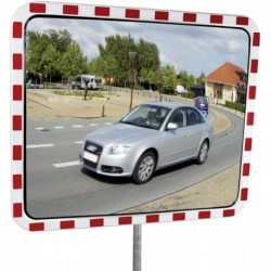 Miroir industriel acier inoxidable rond 80 cm