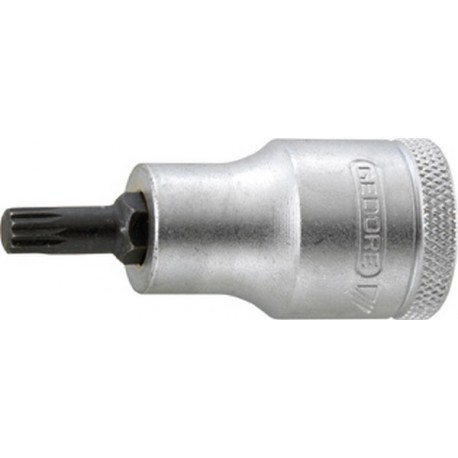 Embout de vissage 1/2'' pour vis femelle à denture multiple XZN, Dimensions : 14, Long. 57 mm, Pour vis M14