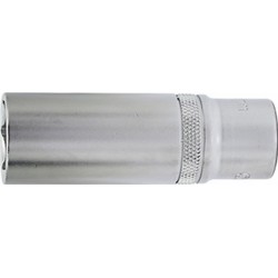 Douille 1/2'', modèle long, 6 pans, Cote s/plats : 19 mm, Long. 77 mm