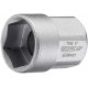 Douille traversante 1/2'', Cote s/plats : 12 mm, Long. 25,0 mm