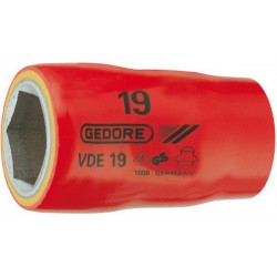 Douille VDE 1/2'', Cote s/plats : 11 mm, Long. 54 mm