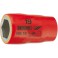 Douille VDE 1/2'', Cote s/plats : 15 mm, Long. 56 mm
