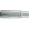 Douille 1/4'', modèle long, poli, Cote s/plats : 13 mm, Long. 50 mm