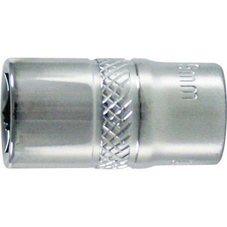 Douille 1/4'', poli, Cote s/plats : 4 mm, Long. 25 mm