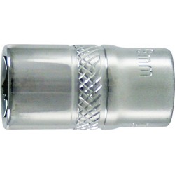 Douille 1/4'', poli, Cote s/plats : 11 mm, Long. 25 mm