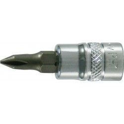Embout de vissage 1/4'' pour vis cruciforme PH, poli, Taille : PH 3, Long. 30 mm