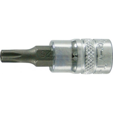 Embout pour tournevis 1/4'' pour vis TORX® femelle, poli, Taille : T 15, Long. 36 mm, Pour vis M3,5-M4