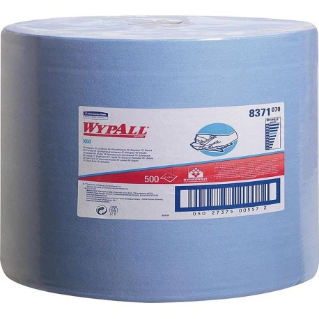 Serviette Papier WYPALL X60 31x38cm hellbleu 500 Bl.