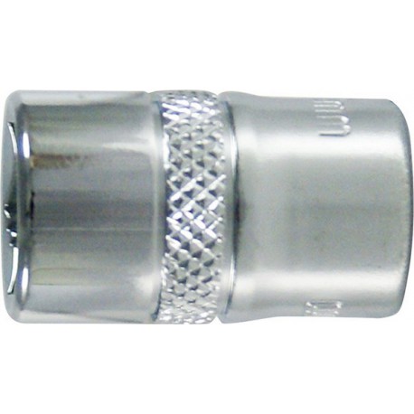 Douille 3/8'', poli, Cote s/plats : 11 mm, Long. 28 mm