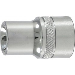 Douille 1/2'' pour vis mâle TORX®, poli, Taille : E 16, Long. L 38 mm, Pour vis M12