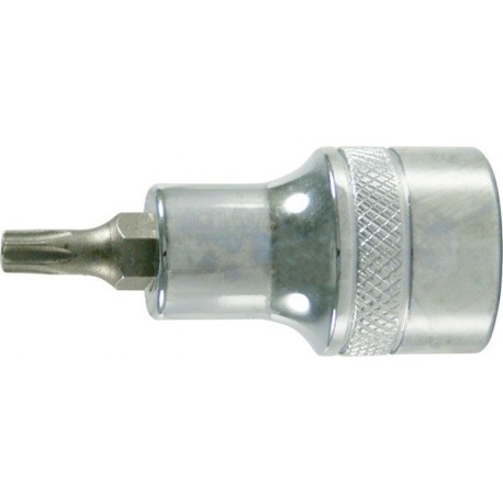 Embout de vissage 1/2'' pour vis TORX® femelle, poli, Taille : T 55, Long. 52 mm, Pour vis M12