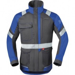 Veste longue 50285 Taille 50 charbon gris/bleu