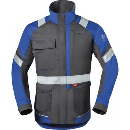 Veste longue 50285 Taille 50 charbon gris/bleu