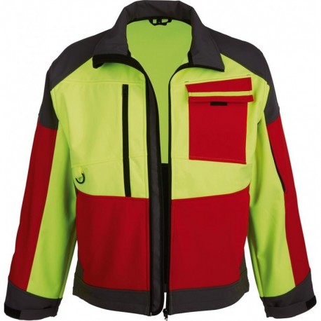 Veste Softshell ForestJackRed Taille L rouge/anthr./jaune