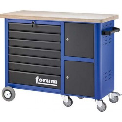 Servante roulante, Dimensions L x l x H : 1190 x 500 x 960 mm, Convient aux modules 3 x 1/3, Force portante statique/mobile 999/999 kg, Poids : 99 kg