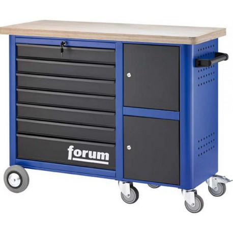 Servante roulante, Dimensions L x l x H : 1190 x 500 x 960 mm, Convient aux modules 3 x 1/3, Force portante statique/mobile 999/999 kg, Poids : 99 kg