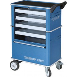 Servante d'atelier, type 1580, Dimensions L x l x H : 625 x 400 x 930 mm, Dimensions des tiroirs L x l x H 478 x 325 x 45 mm