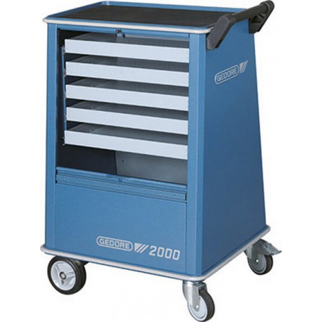 Servante d'atelier, type 2000, Dimensions L x l x H : 625 x 400/545 x 930 mm, Dimensions des tiroirs L x l x H 478 x 325 x 45 mm
