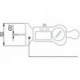 Pied coulisse profondeur num. IP670-25mm a. tige TESA