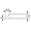 Pied coulisse profondeur TWIN-CalIP67 250mm TESA