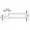 Pied coulisse profondeur TWIN-CalIP67 500mm TESA