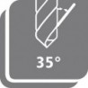Foret hélicoïdal avec queue cylindrique, en acier à coupe rapide à 5 % de cobalt, type VA, DIN 338, surface sans revêtement, Ø h8 : 7,40 mm